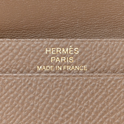 Hermes Epsom Bearn Card Holder Wallet Etoupe 7 of 9
