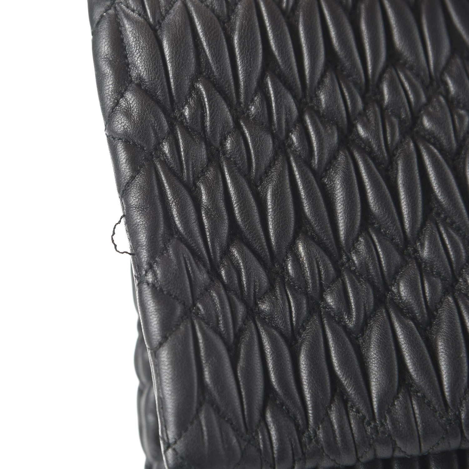 Miu Miu Nappa Matelasse Crystal Flap Clutch Black 10 of 10