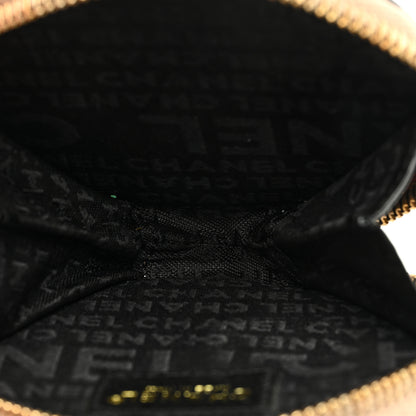 Chanel Lambskin Round Camellia CC Coin Purse Black 6 of 7