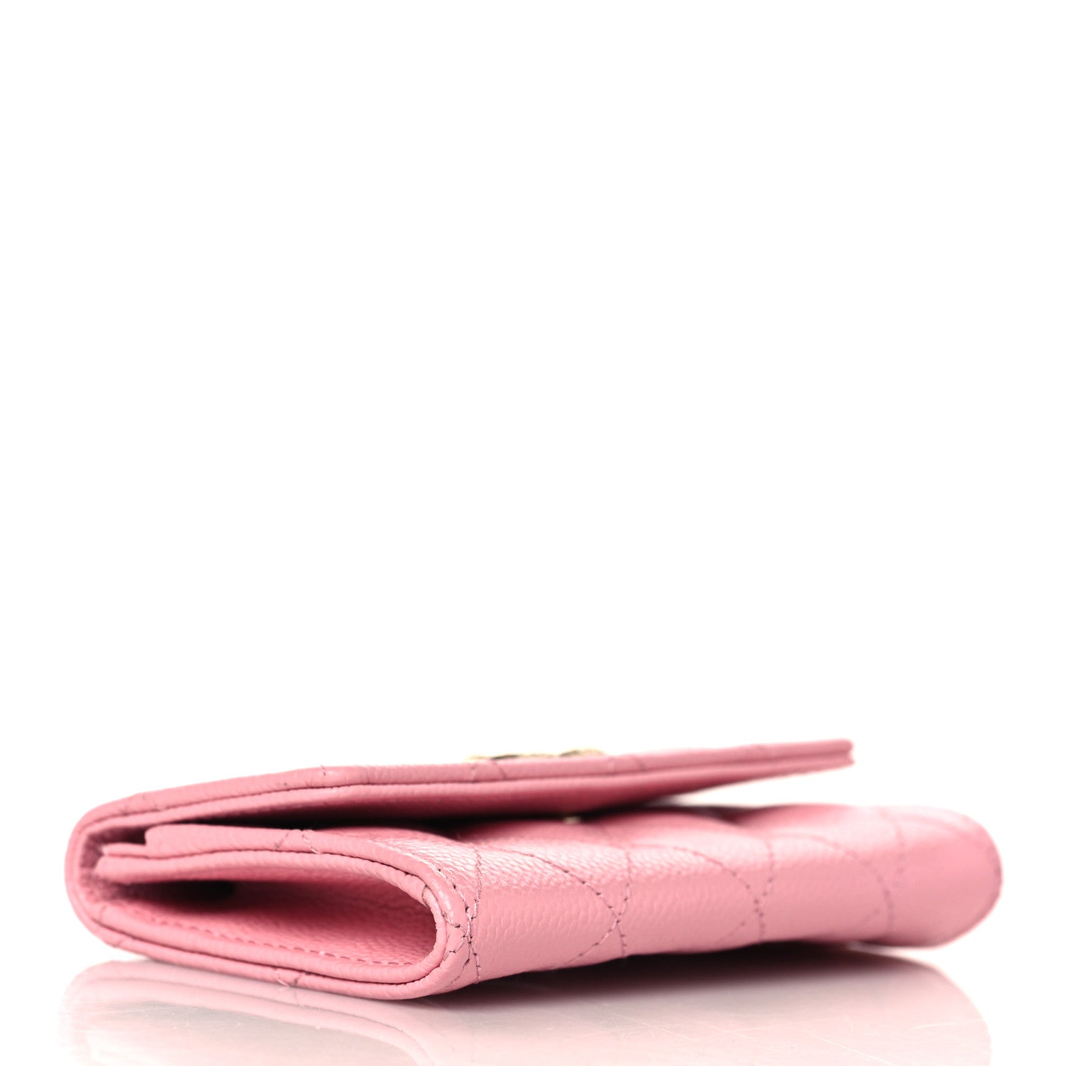 Chanel Caviar Quilted Multi Chain CC Flap Card Holder Pink 4 of 10