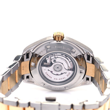 Omega Stainless Steel 18K Yellow Gold Diamond Mother of Pearl 34mm Seamaster Aqua Terra Automatic Watch 231.20.34.20.55.002 4 of 5
