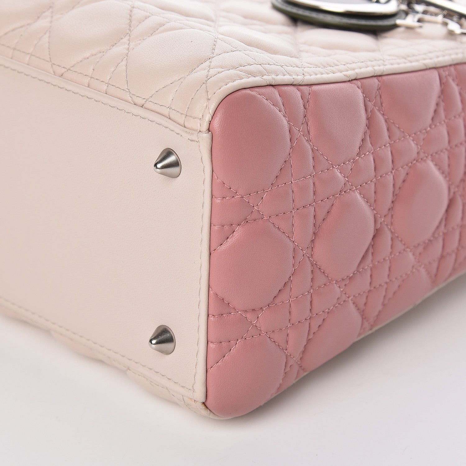 Christian Dior Lambskin Cannage Medium Tri-Color Lady Dior Light Pink 10 of 11