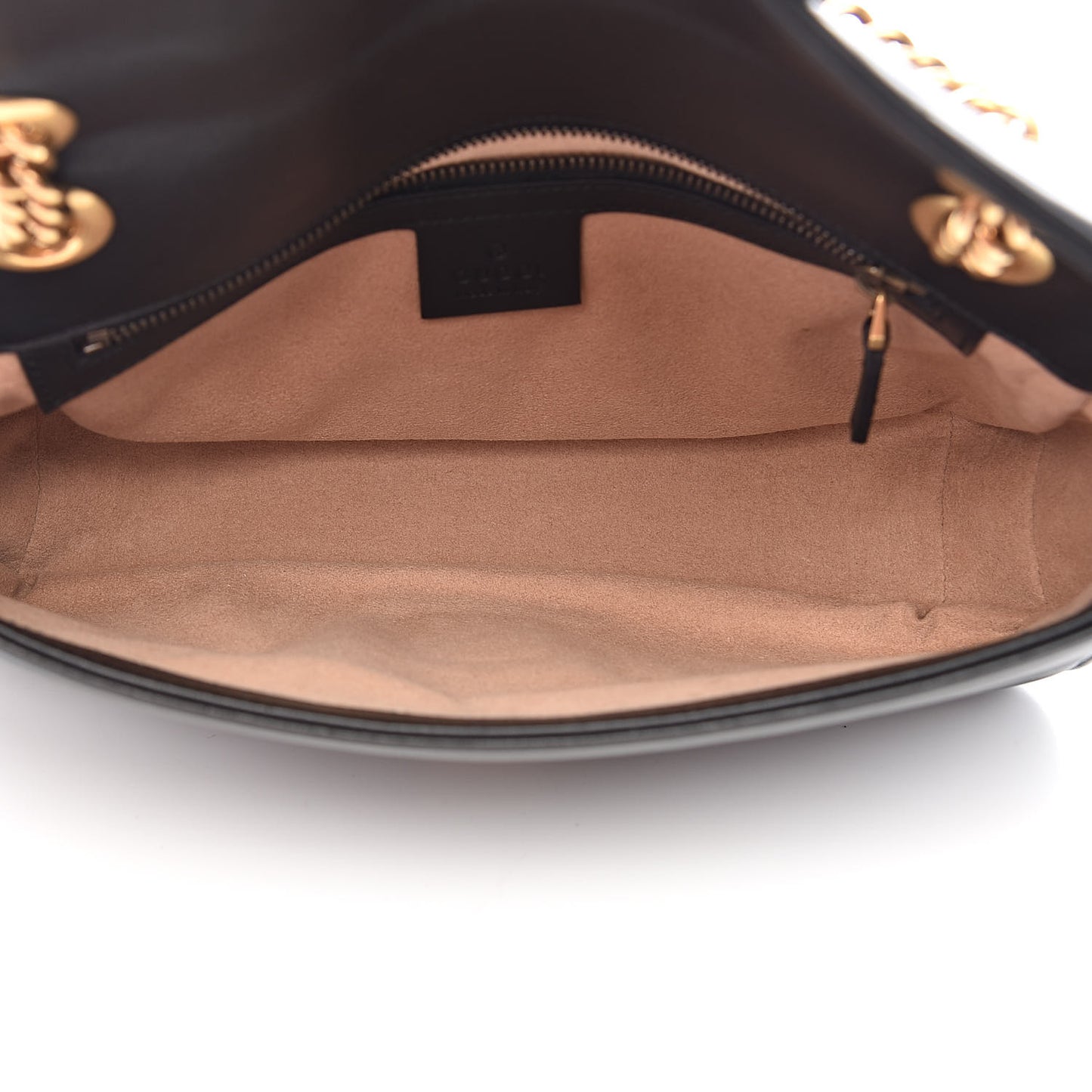 Calfskin Matelasse Small GG Marmont Shoulder Bag Black
