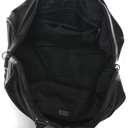 Prada Tessuto Nylon Saffiano Viaggio Duffle Black 6 of 10