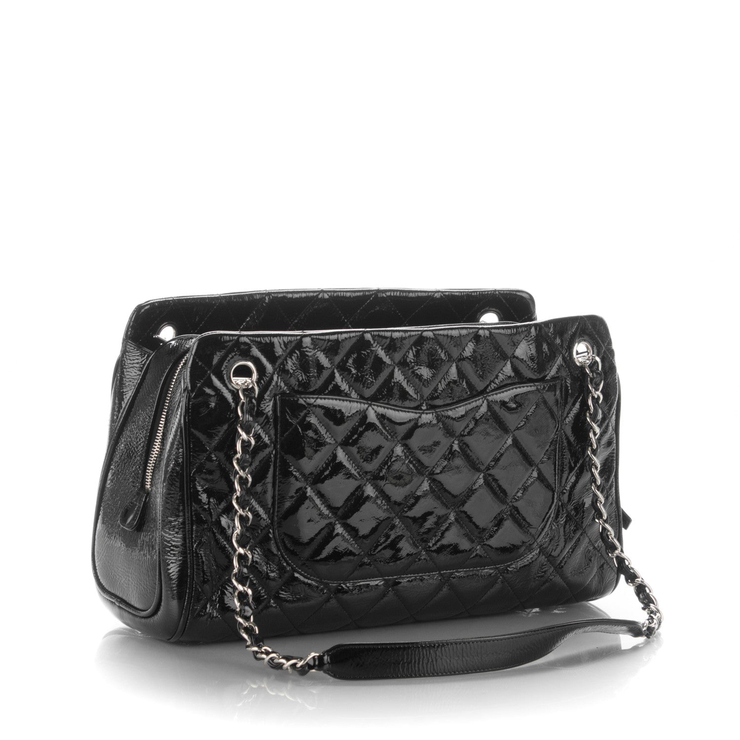 Chanel Patent Quilted Tote Black 3 of 7