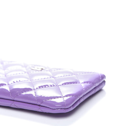 Chanel Patent Quilted Small Cosmetic Case Purple 9 of 10