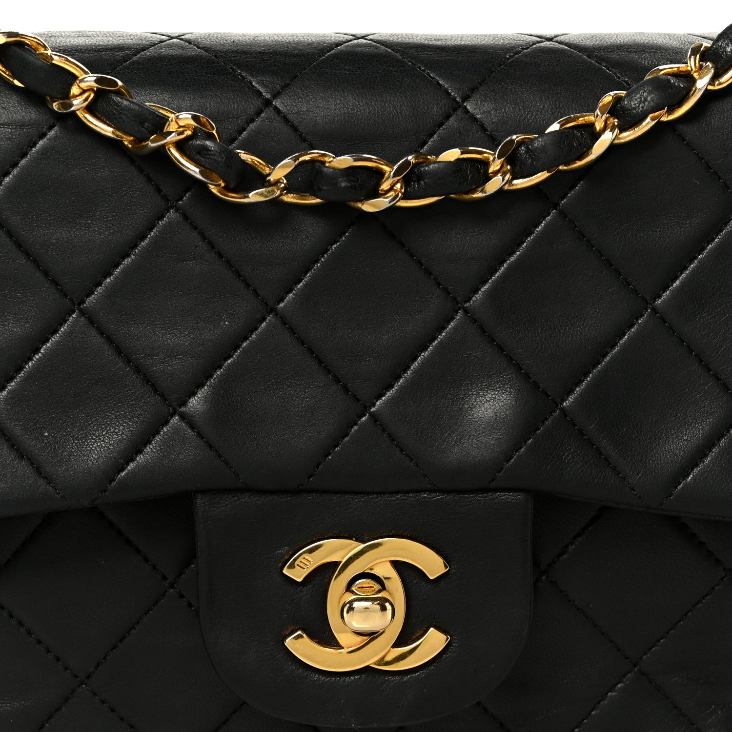 Chanel Lambskin Quilted Small Double Flap Black 10 of 12