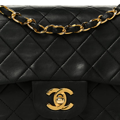 Chanel Lambskin Quilted Small Double Flap Black 10 of 12