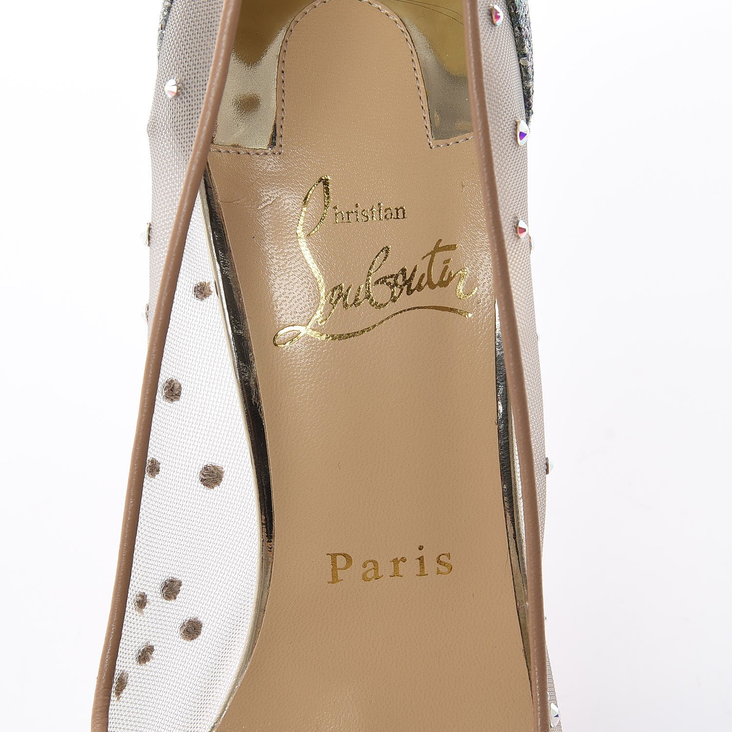 Christian Louboutin Crystal Strass Follies 100 Pumps 37 Crystal 7 of 8