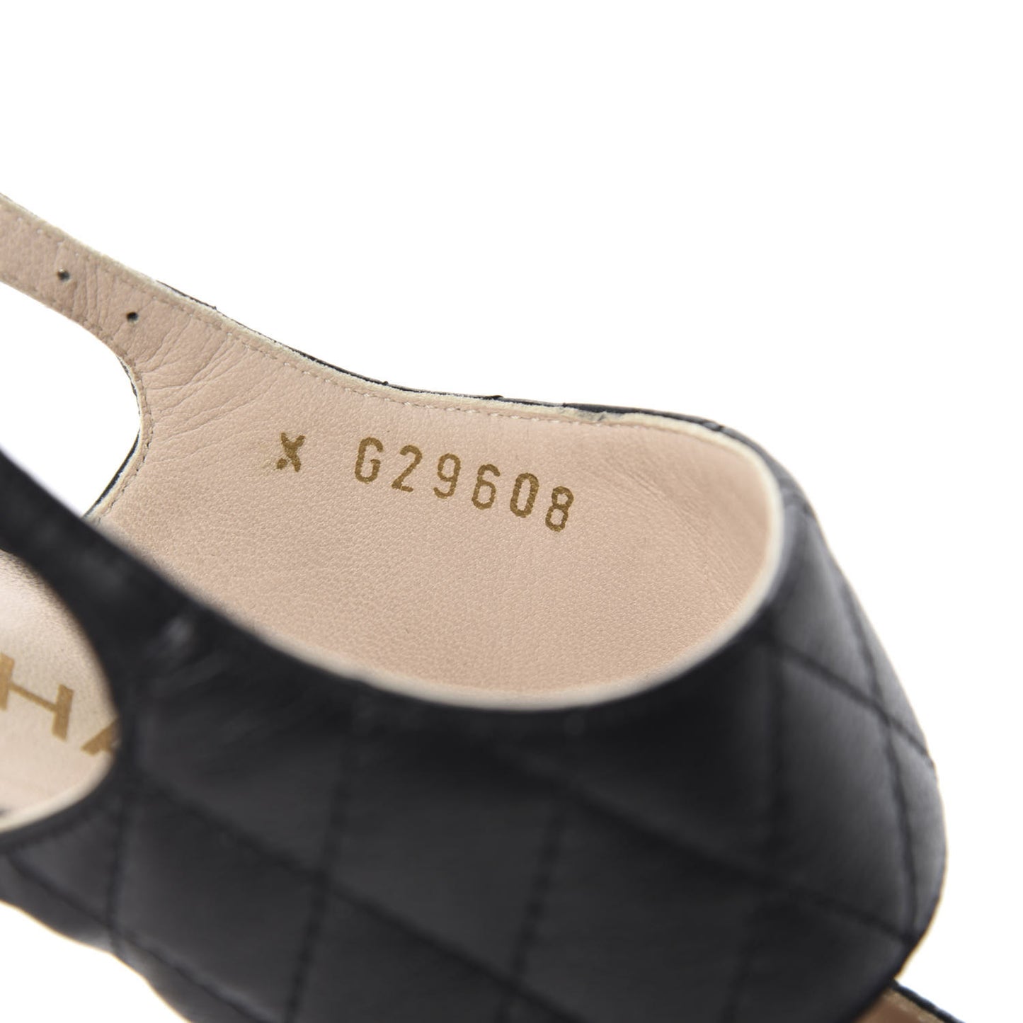 Lambskin Quilted Wooden Sandals 36.5 Black