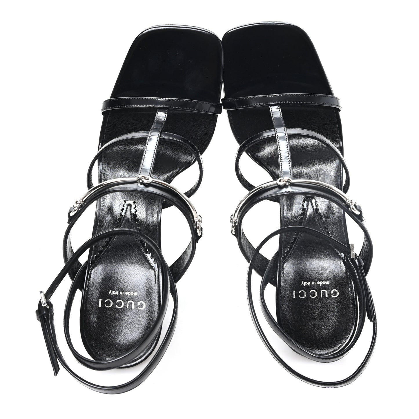 Nappa Regent Strappy Horsebit Sandals 39 Black