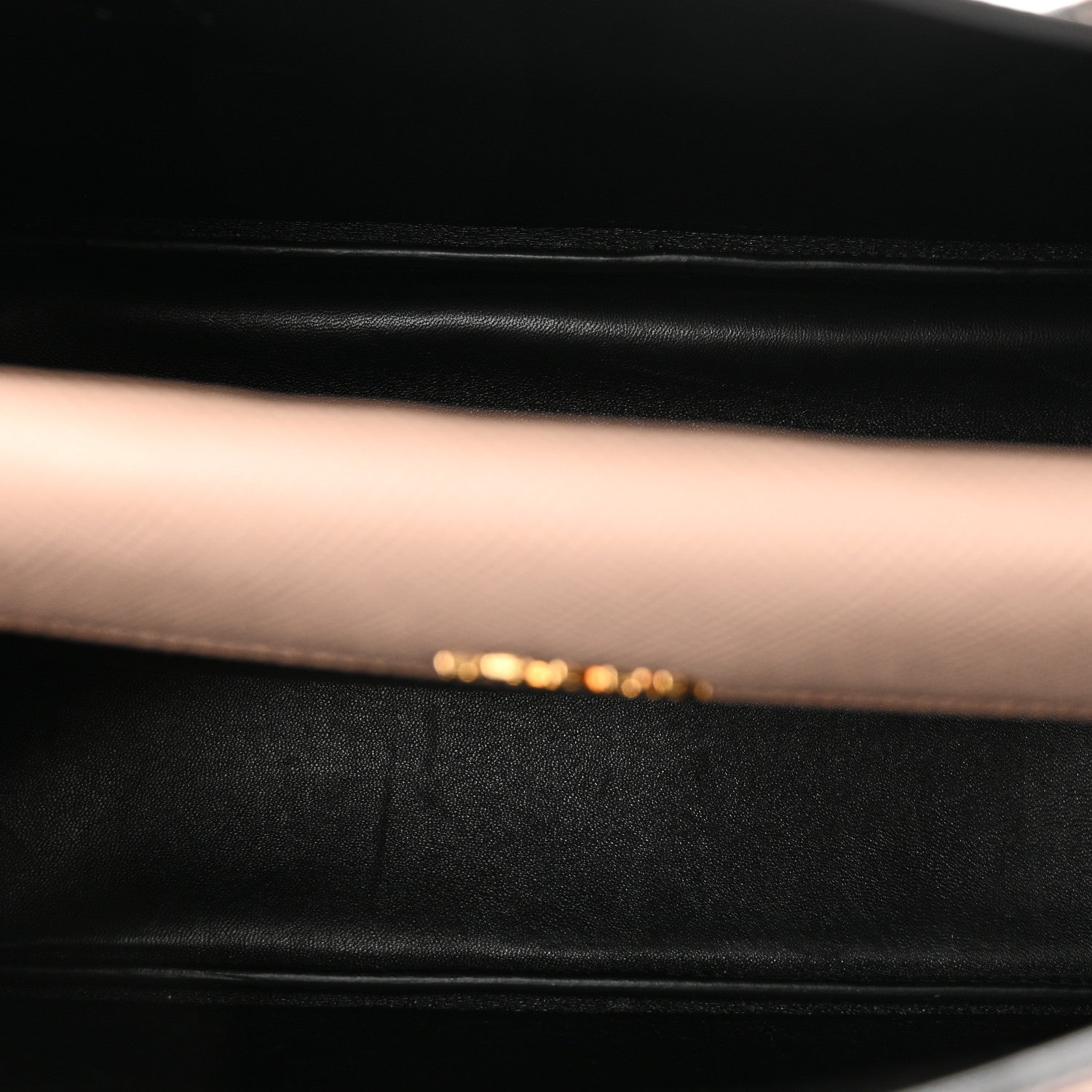 Prada Saffiano Cuir Small Double Bag Cammeo Black 5 of 9