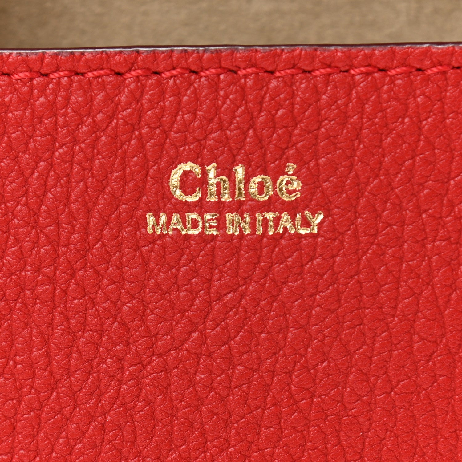 Chloe Grained Lambskin Mini Drew Shoulder Bag Plaid Red 6 of 9