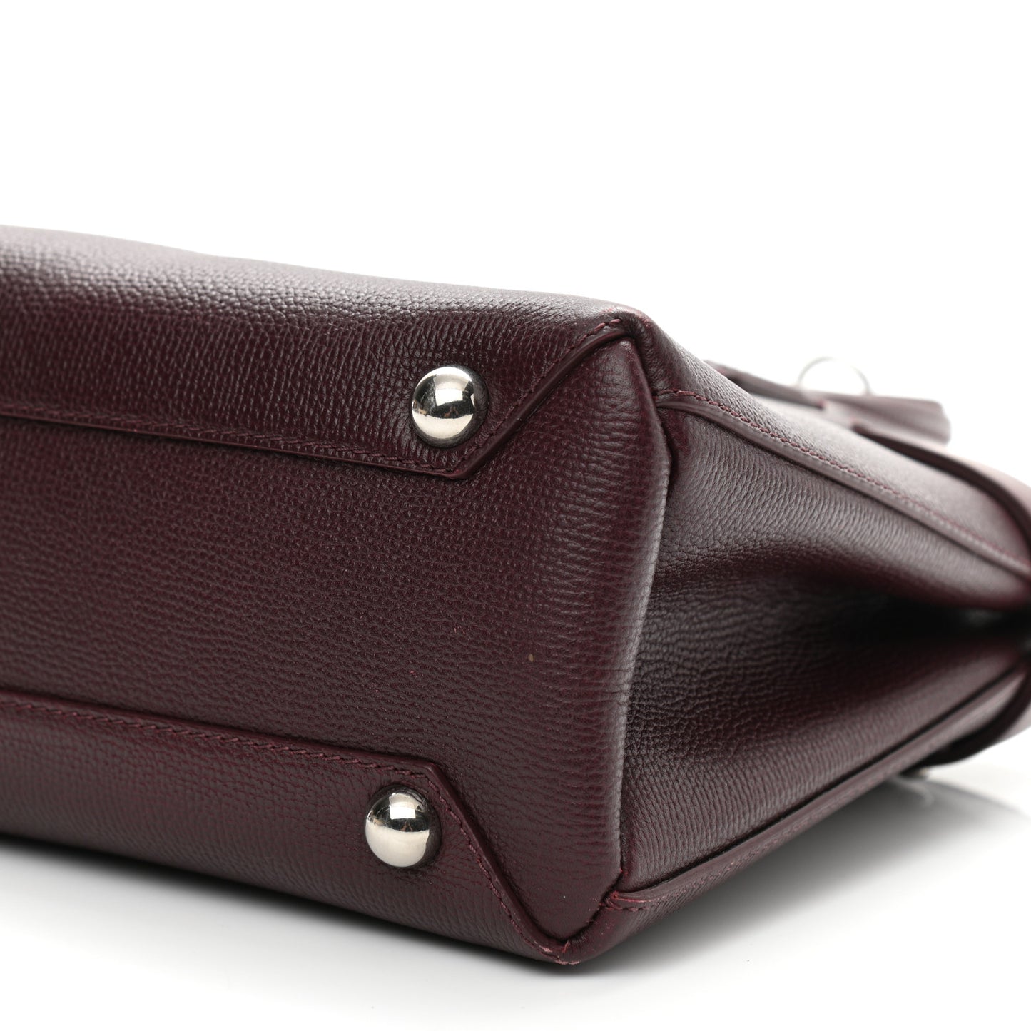 Grainy Calfskin House Check Small Banner Tote Mahogany Red