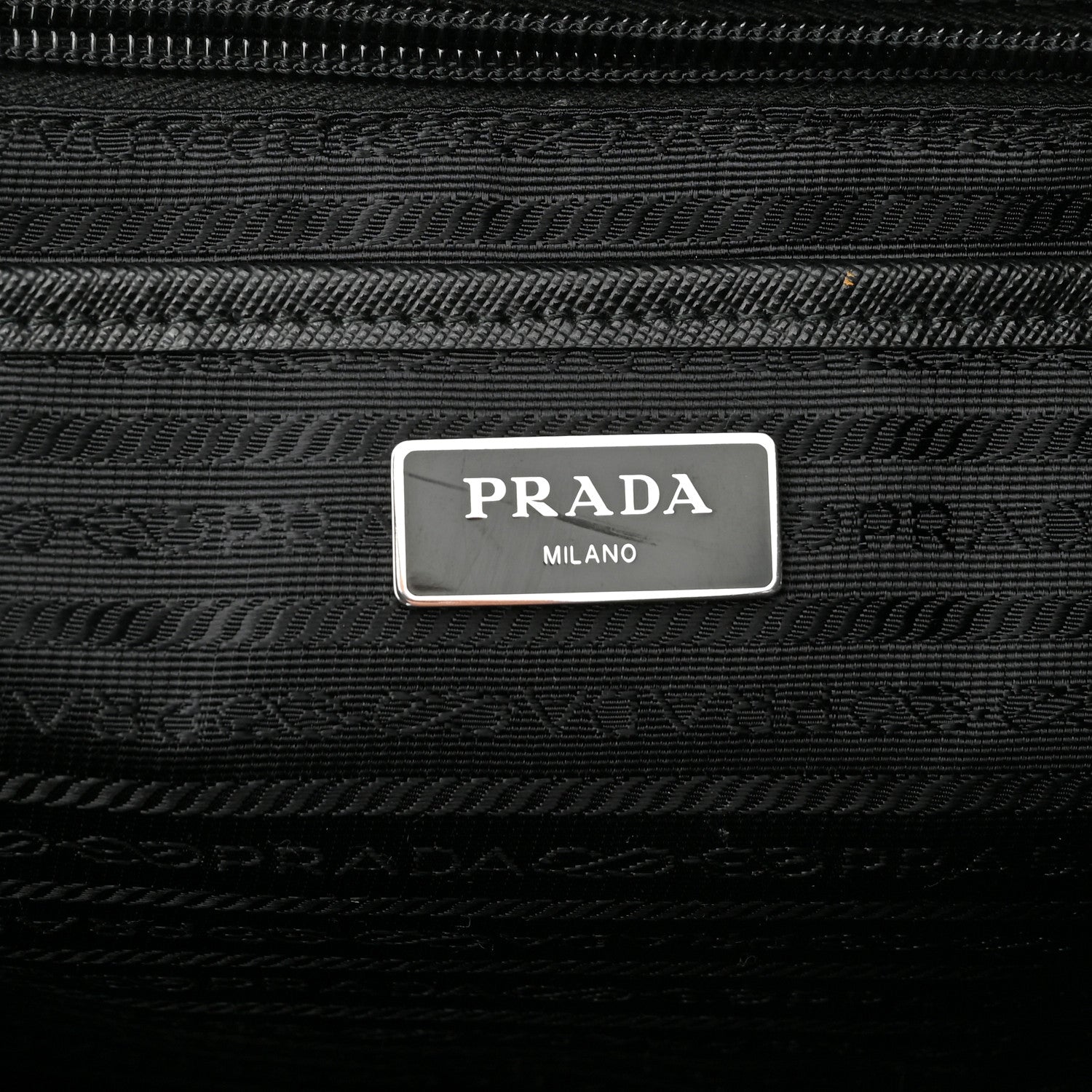 Prada Tessuto Nylon Saffiano Medium Backpack Black 7 of 10