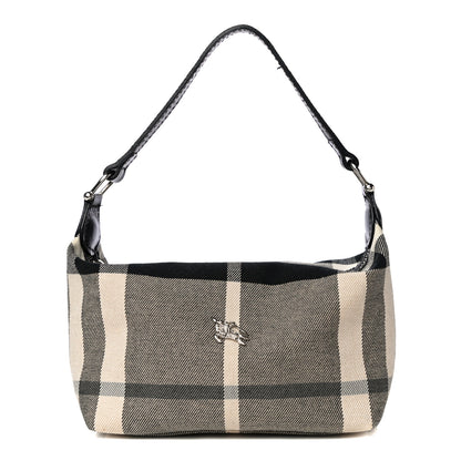 Burberry Canvas Mega Check Pochette Grey Black 1 of 12