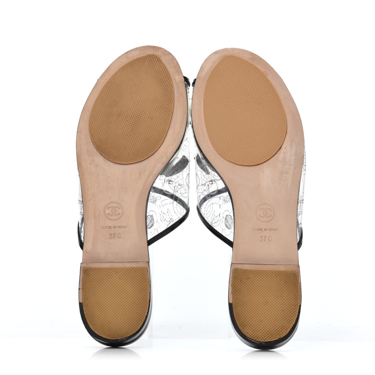 Patent PVC CC Sandal Mule 37 Black