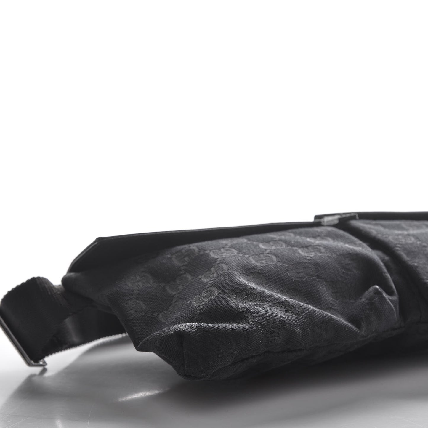 GG Monogram Double Pocket Belt Bag Black