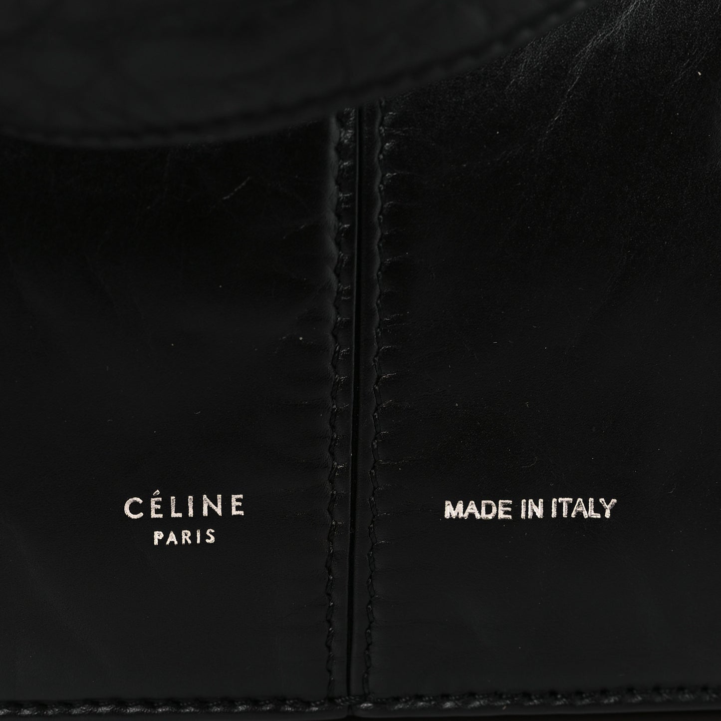 Paperweight Calfskin Medium Tri-Fold Bag Black