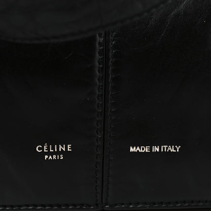 Celine Paperweight Calfskin Medium Tri-Fold Bag Black 6 of 9