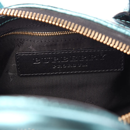 Burberry Metallic Calfskin Blaze Satchel Petrol Blue 6 of 12