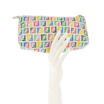 Fendi Zucchino Spalmati FF Multicolor Cosmetic Pouch White Multicolor 2 of 7