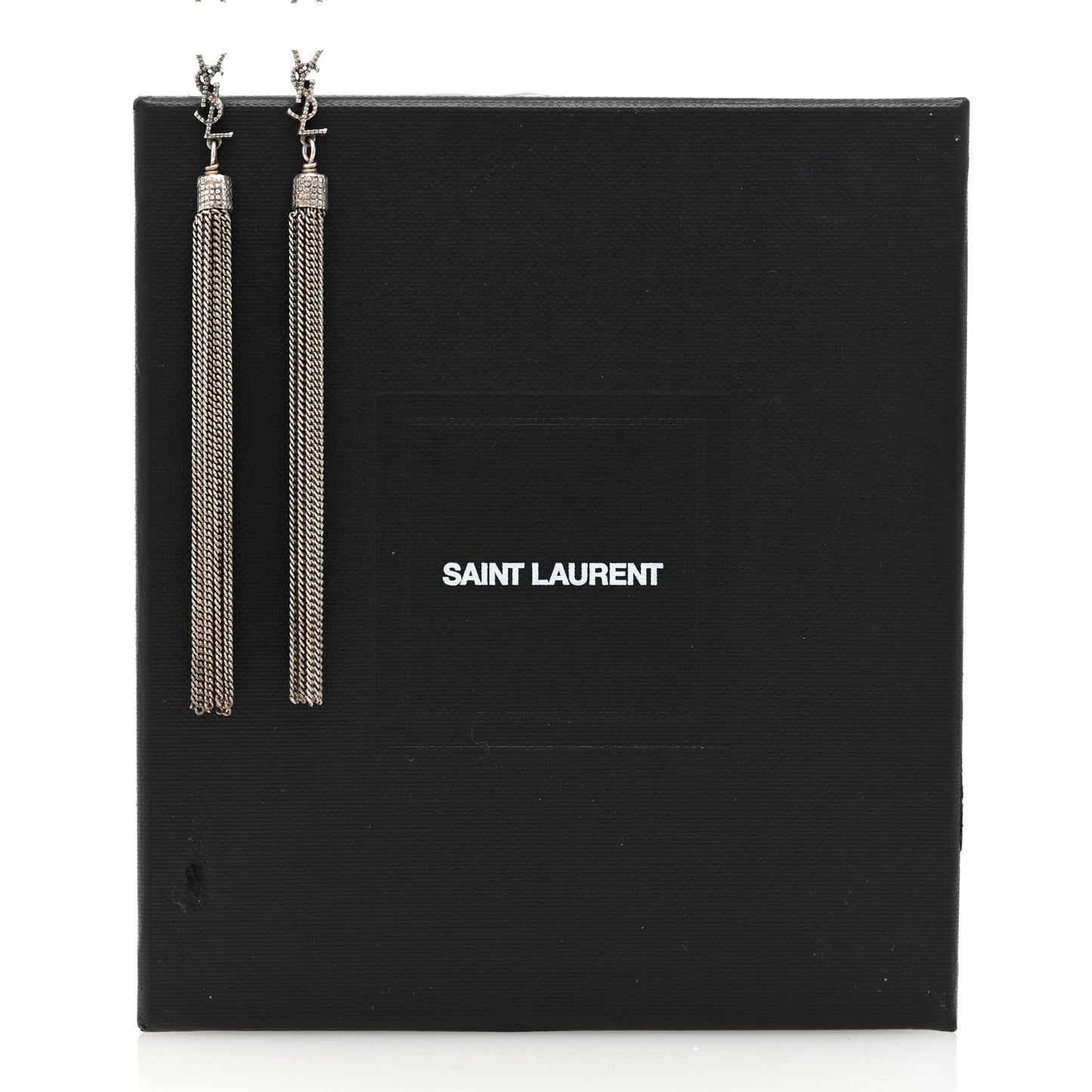 Metal Monogram Loulou Tassel Earrings Silver
