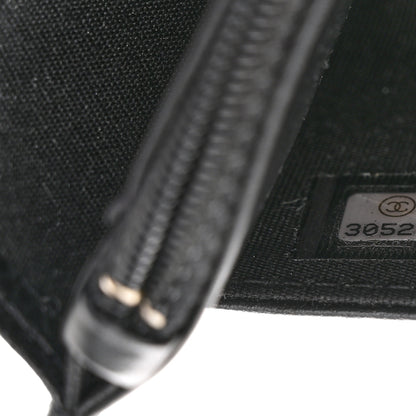 Chanel Caviar Camellia Embossed Wallet On Chain WOC Black 8 of 13
