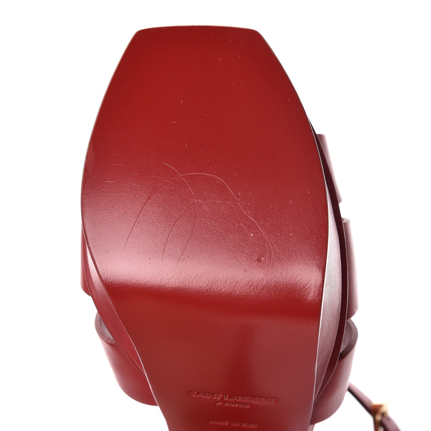 Calfskin Tribute 105 Platform Sandals 39 Rouge Orient
