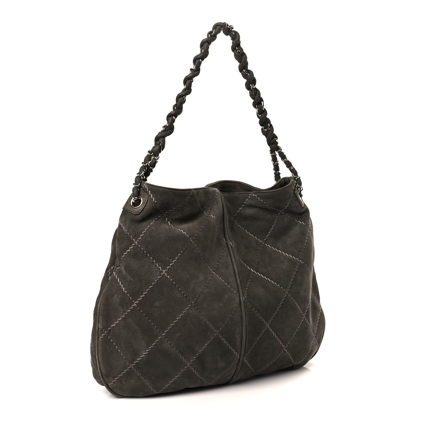 Suede Ultimate Stitch Hobo Grey