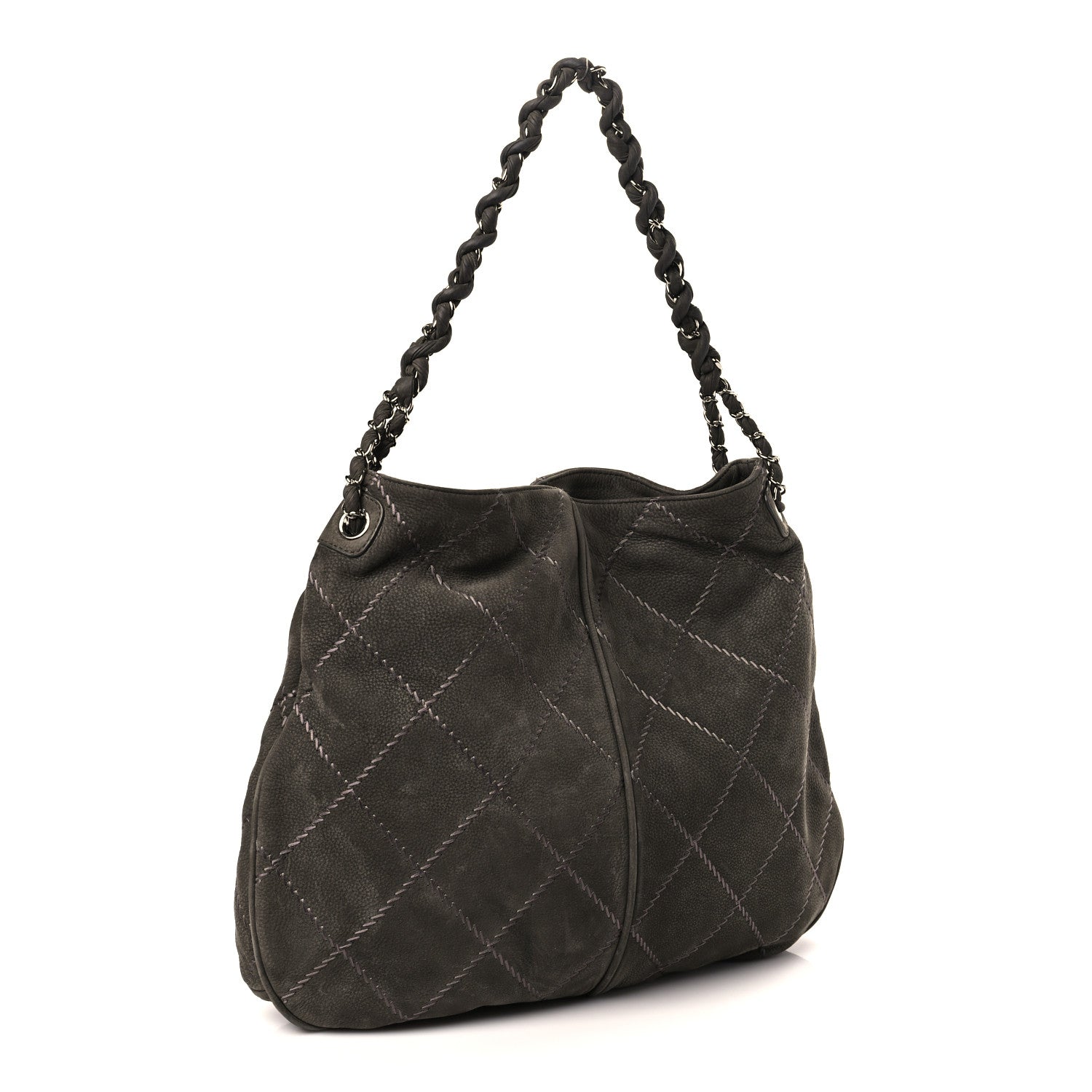 Chanel Suede Ultimate Stitch Hobo Grey 3 of 10