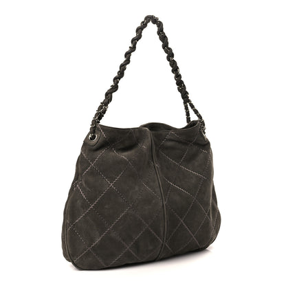 Chanel Suede Ultimate Stitch Hobo Grey 3 of 10