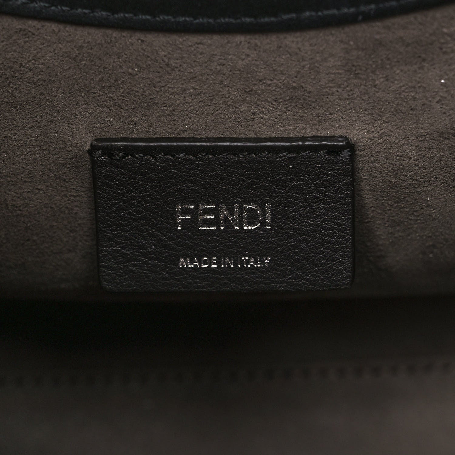Fendi Vitello Century Wicker Bi-Color FF 1974 Embossed Small Runaway Shopper Tote Maya Black 6 of 10