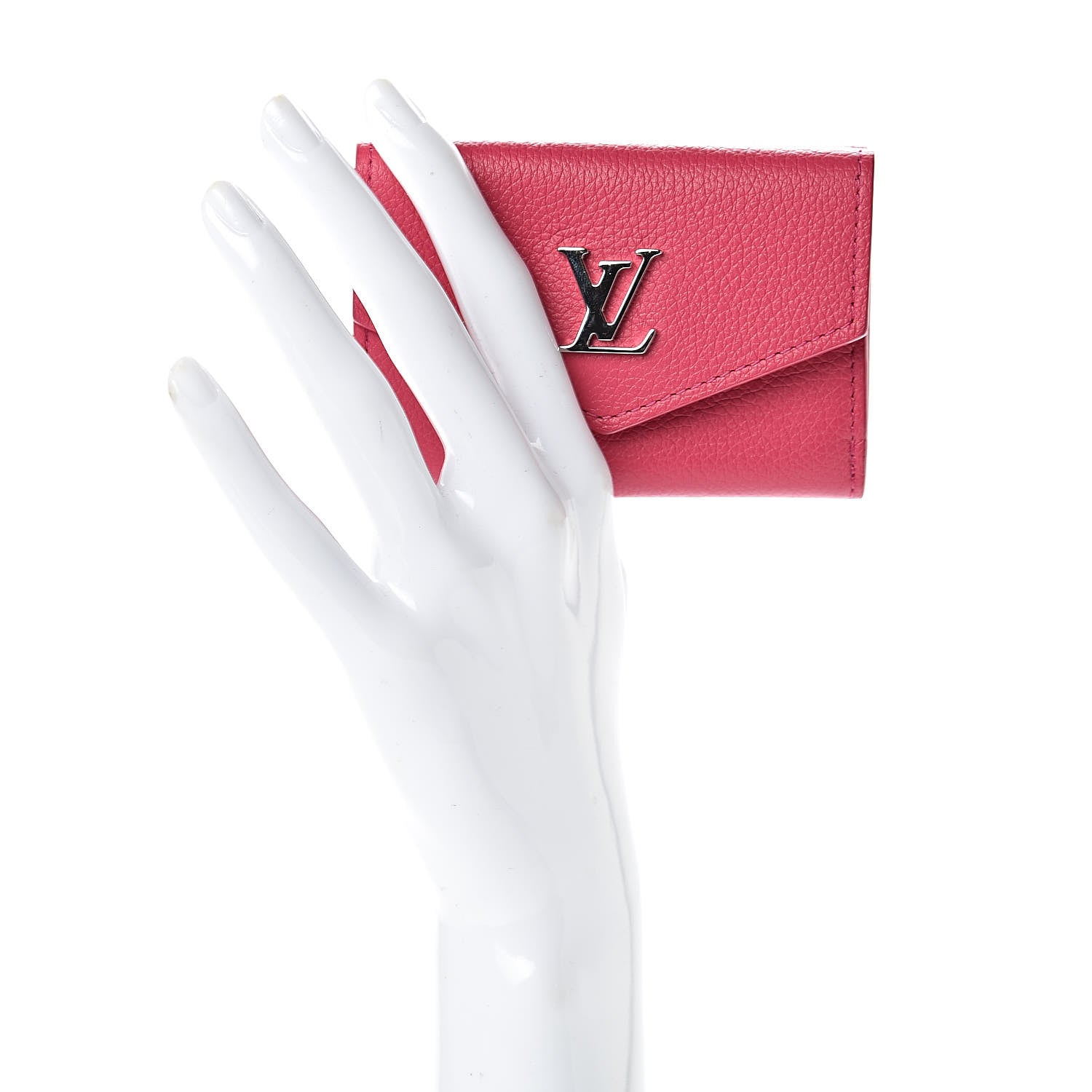 Louis Vuitton Calfskin Lockmini Wallet Hot Pink 2 of 7