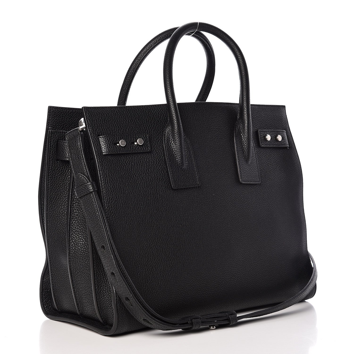Saint Laurent Grained Calfskin Small Supple Sac De Jour Black 4 of 13