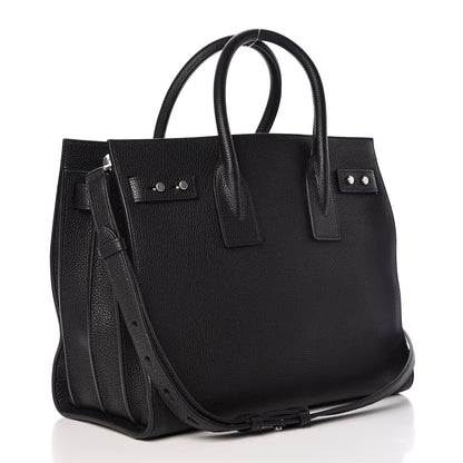 Saint Laurent Grained Calfskin Small Supple Sac De Jour Black 4 of 13