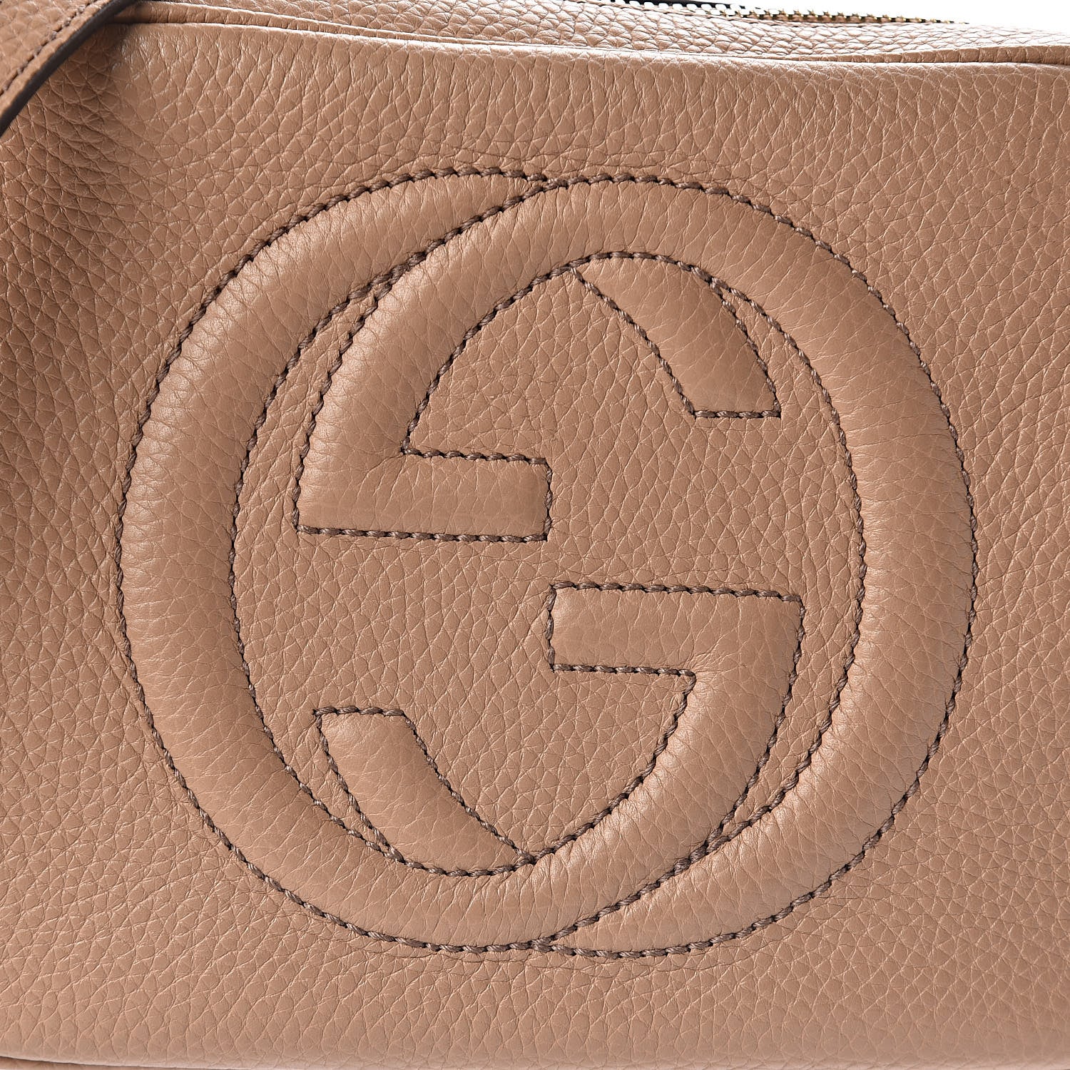 Gucci Pebbled Calfskin Small Soho Disco Bag Rose Beige 10 of 10