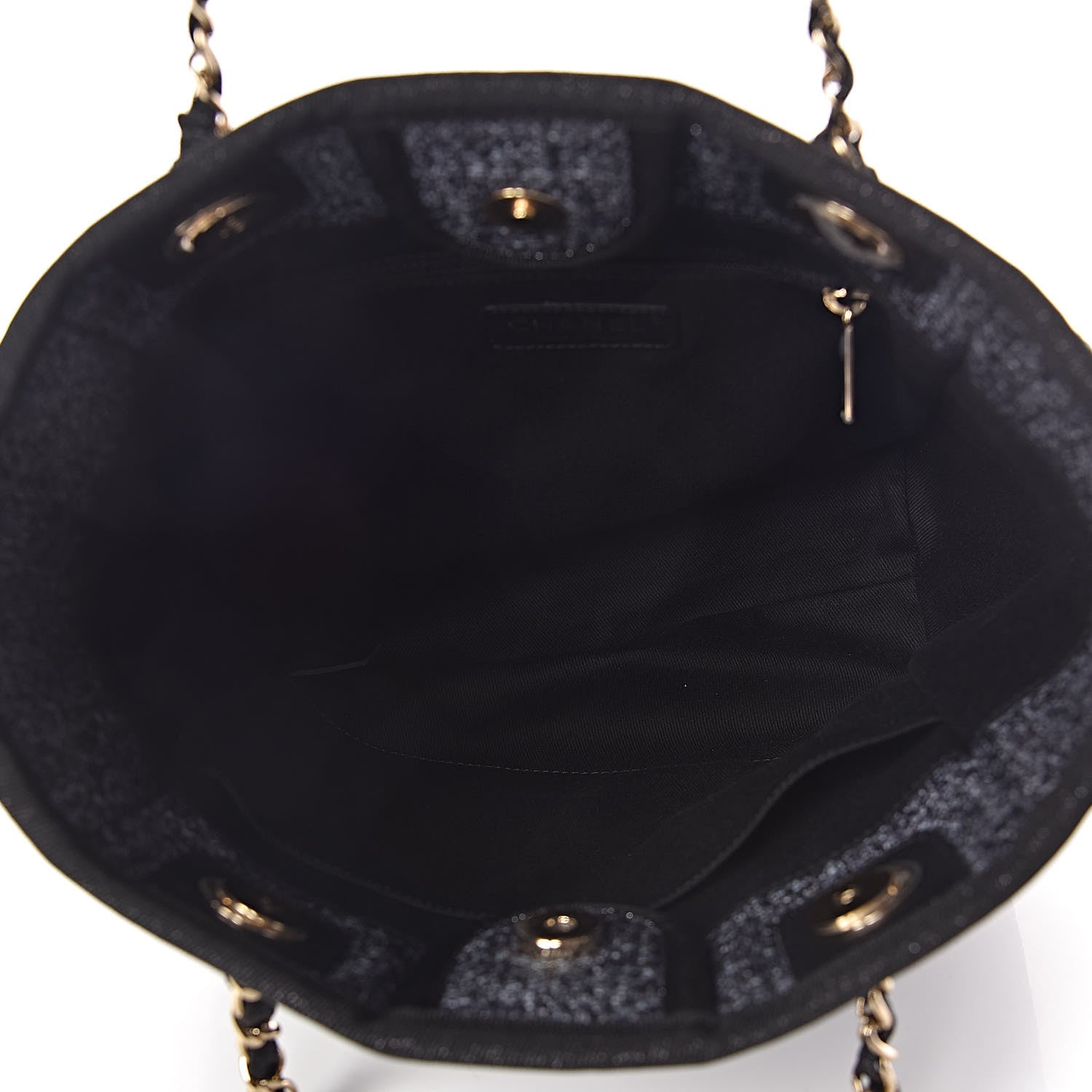 Chanel Woven Straw Raffia Mini Deauville Tote Black 5 of 16