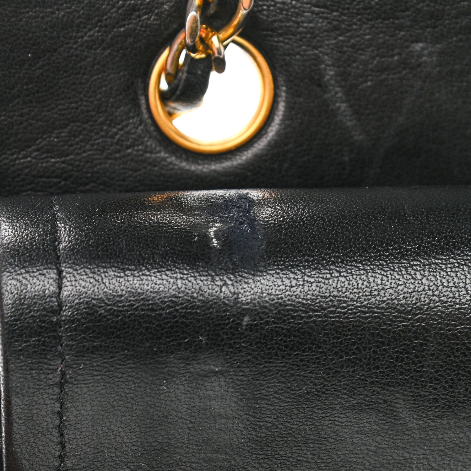 Chanel Lambskin Quilted Medium Double Flap Black 12 of 18