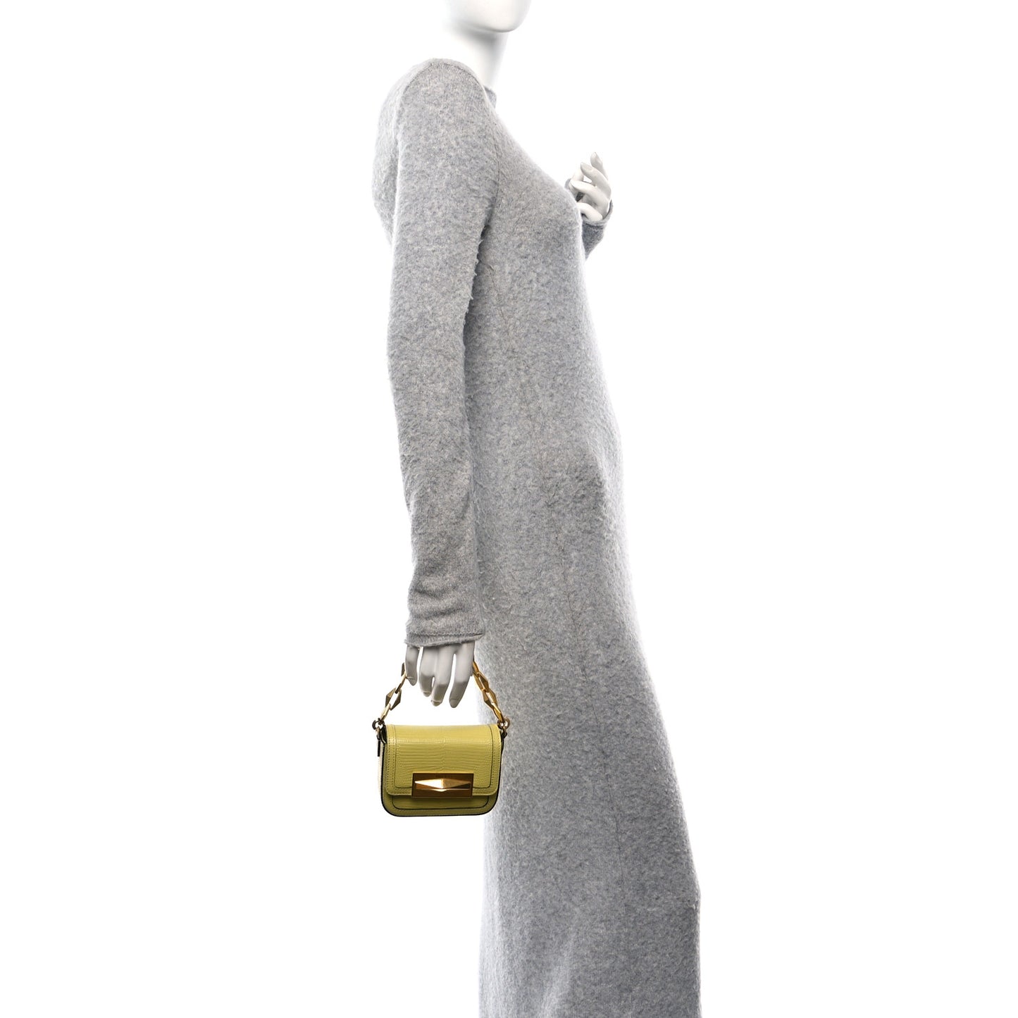 Lizard Embossed Mini Bag Yellow