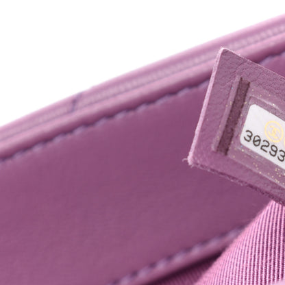 Chanel Goatskin Quilted Medium 19 Flap Violet Purple 9 of 11