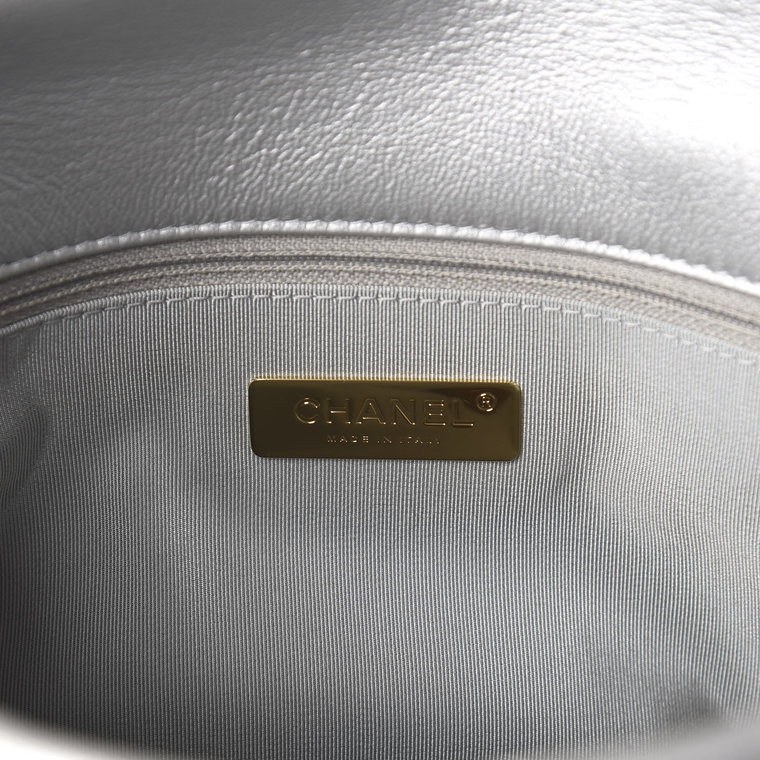 Chanel Metallic Goatskin Quilted Large 19 Flap Silver 5 of 9