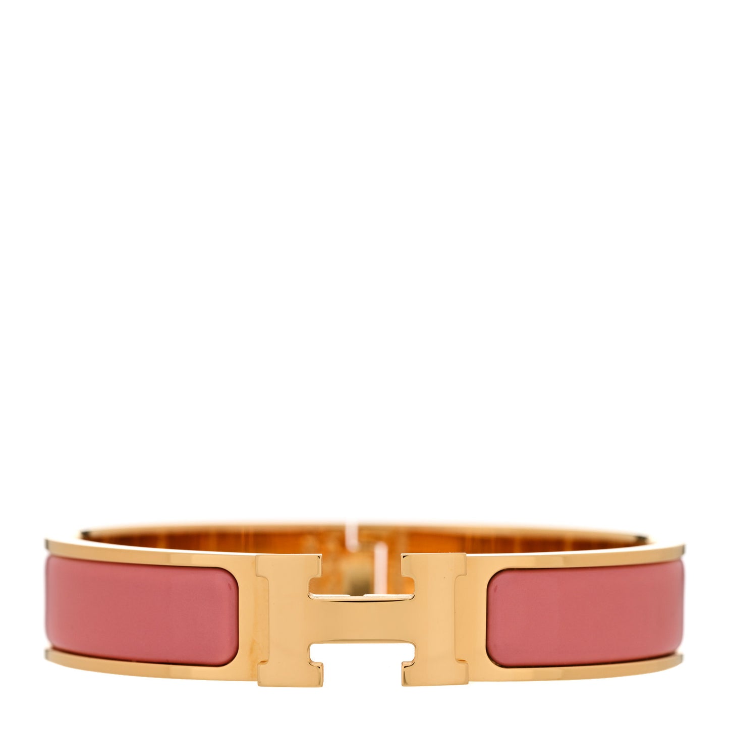 Enamel Narrow Clic Clac H Bracelet PM Orange Papaye