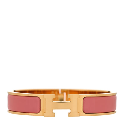 Hermes Enamel Narrow Clic Clac H Bracelet PM Orange Papaye 1 of 5
