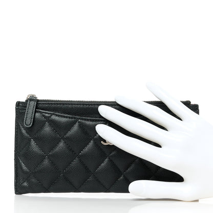 Chanel Caviar Quilted Classic Zip Pouch Black 2 of 8