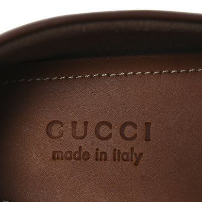 Gucci Soft Clove Calfskin GG Supreme Monogram Mens Interlocking G Driver Loafers 8 Brown 9 of 13