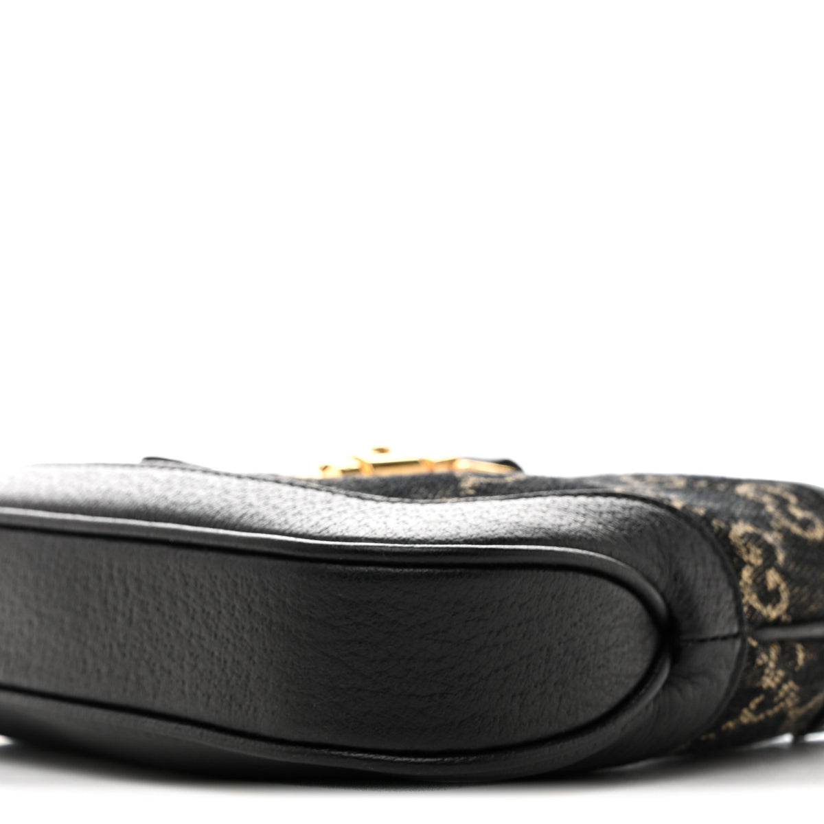 Gucci Jacquard Black Denim GG Monogram Textured Dollar Calfskin Mini Jackie 1961 Hobo Black Ivory 10 of 13