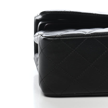 Chanel Lambskin Quilted Medium Double Flap Black 7 of 8