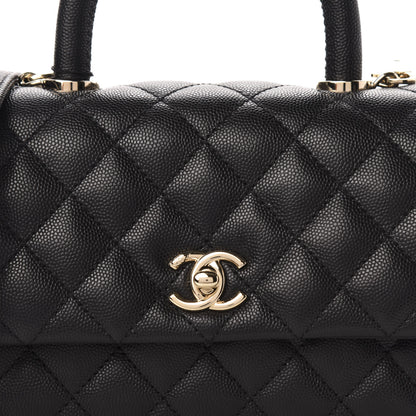 Chanel Caviar Quilted Mini Coco Handle Flap Black 10 of 11