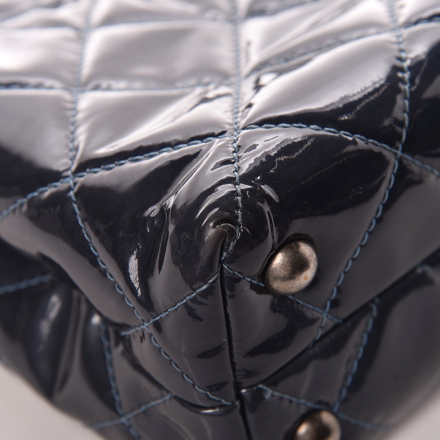 Patent Quilted Reissue 2.55 Tote Blue